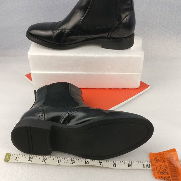 Ankle boot Vegan Leather Upper/Real Leather Lining Pull On Comfort Chelsea Boot - Picture 5 of 8